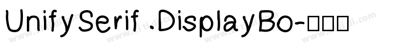 UnifySerif DisplayBo字体转换